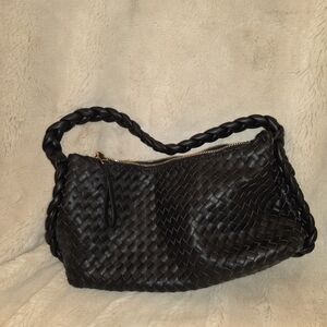 Antik Kraft Black Braided Shoulder Bag